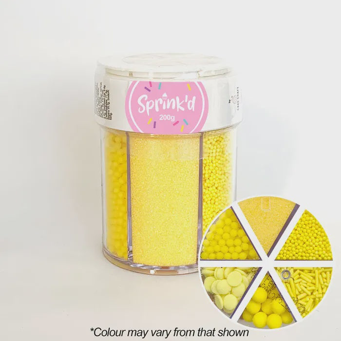 Sprink'd Yellow Sprinkle Mix Jar 200g