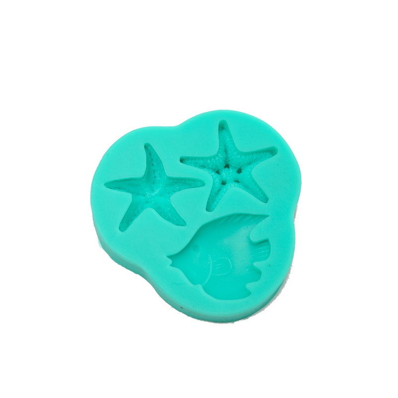 Silicone Mould - Starfish with Fish