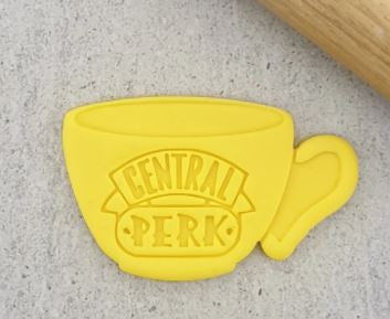 Custom Cookie Cutters Central Perk Coffee Cup Cutter and Embosser