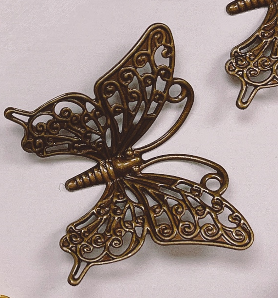More Decos Butterflies Arched - Antique Gold