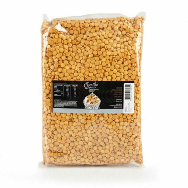 Over The Top Edible Bling Sprinkles - Gold Confetti 1kg