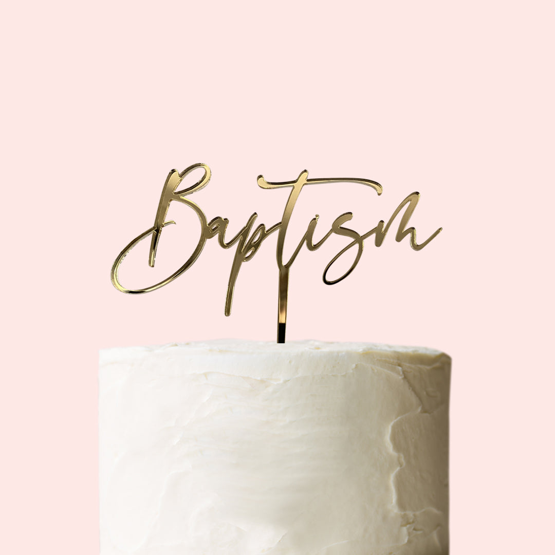 Etched Cake Topper - Baptism
