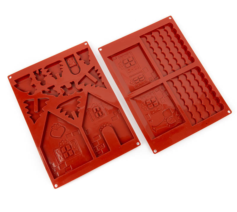 Small GINGERBREAD HOUSE (2 pieces) Silicone Mould