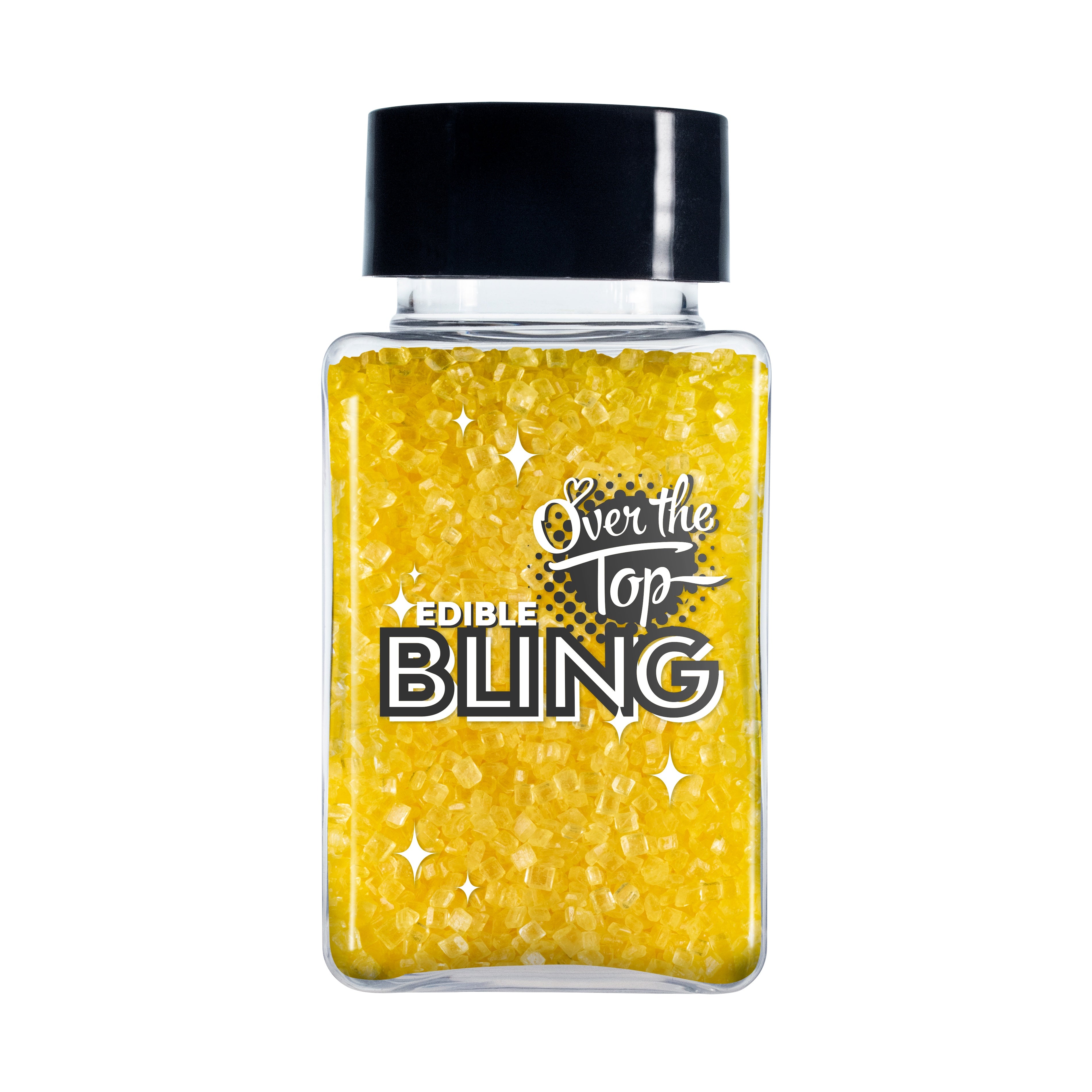 Over The Top Edible Bling Sanding Sugar - Yellow 80g (Best Before 5/01/2023)