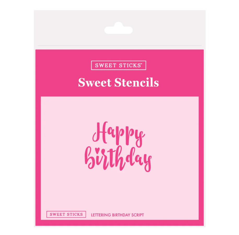 Lettering Birthday Script Sweet Stencils by Sweet Sticks