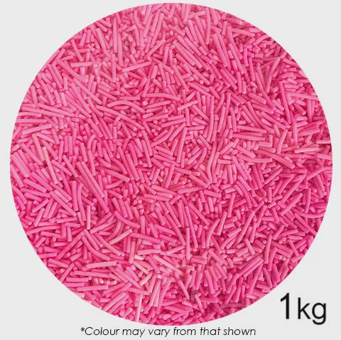 Sprink'd Bright Pink Jimmies 1kg