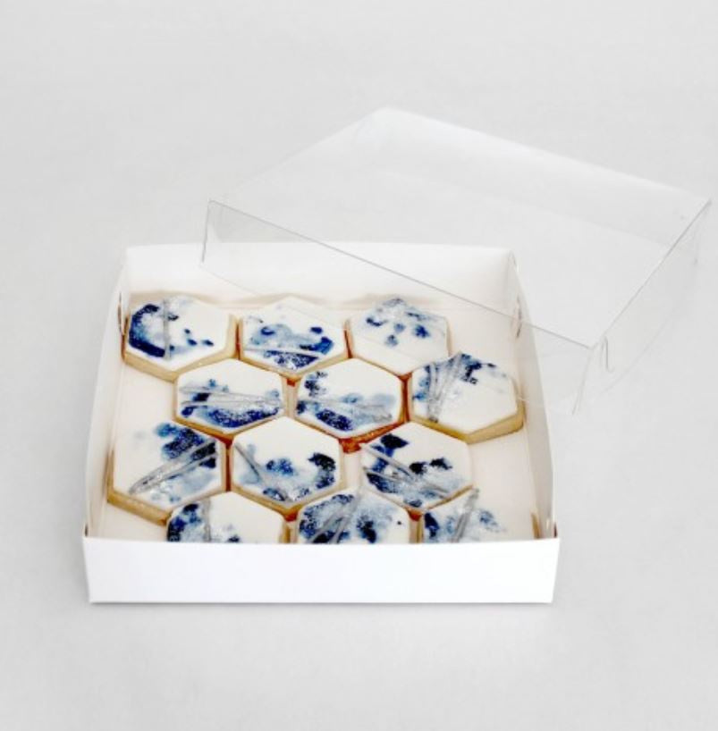 Loyal Clear Lid Biscuit Box - 6" x 6" x 1" (15.5 x 15.5 x 3cm)