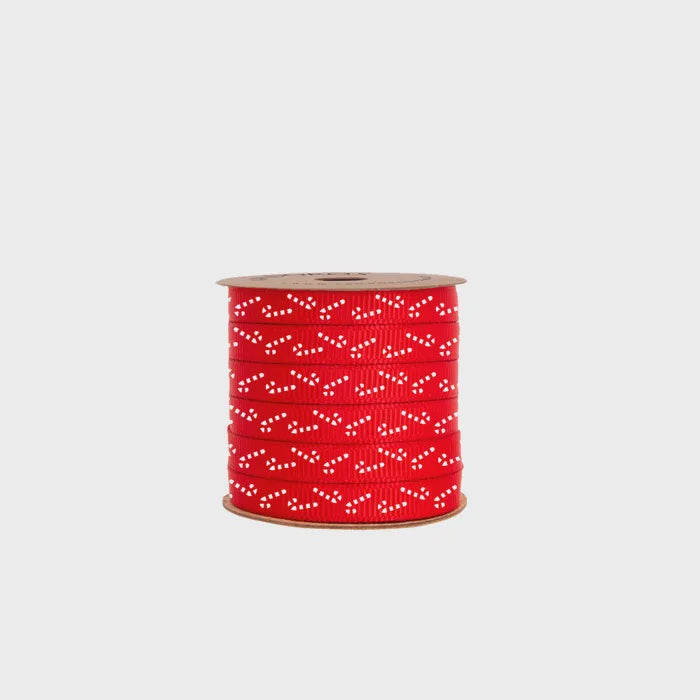 Ribbon - Red Candy Cane 8mm x 5M