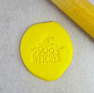 Custom Cookie Cutters Boo Witches Embosser