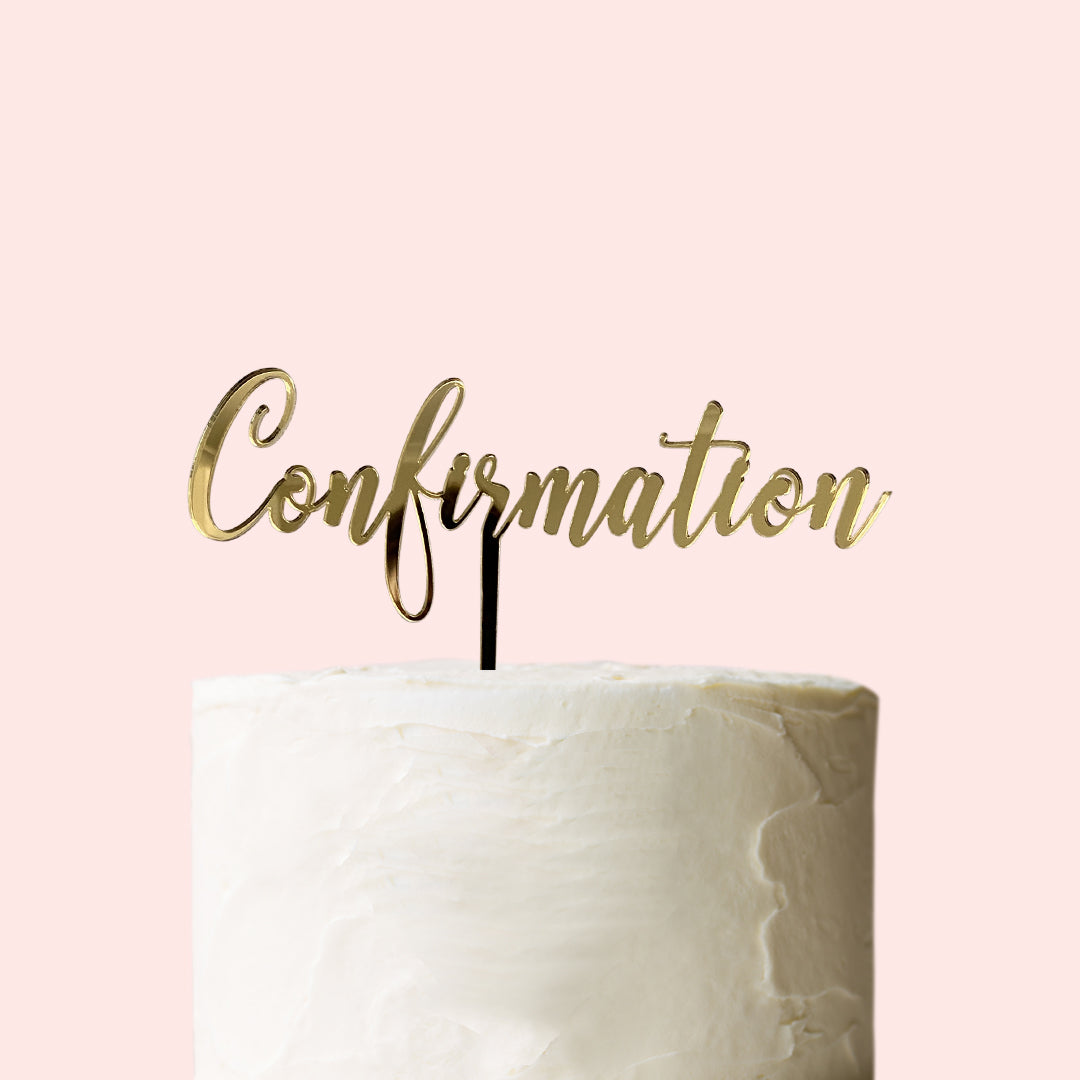 Etched Cake Topper - Confirmation