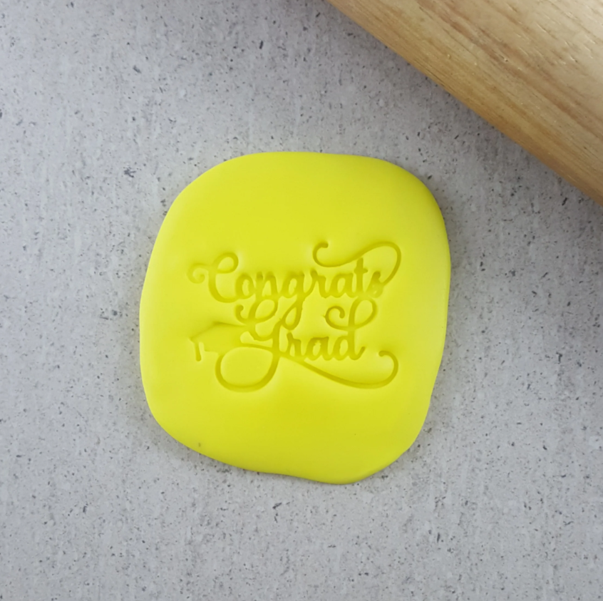 Custom Cookie Cutters - Congrats Grad V2 Embosser