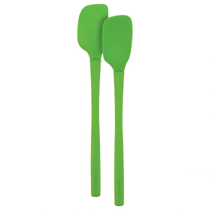 Flex-Core All Silicone Set 2 Mini Spatula/Spoon - Green