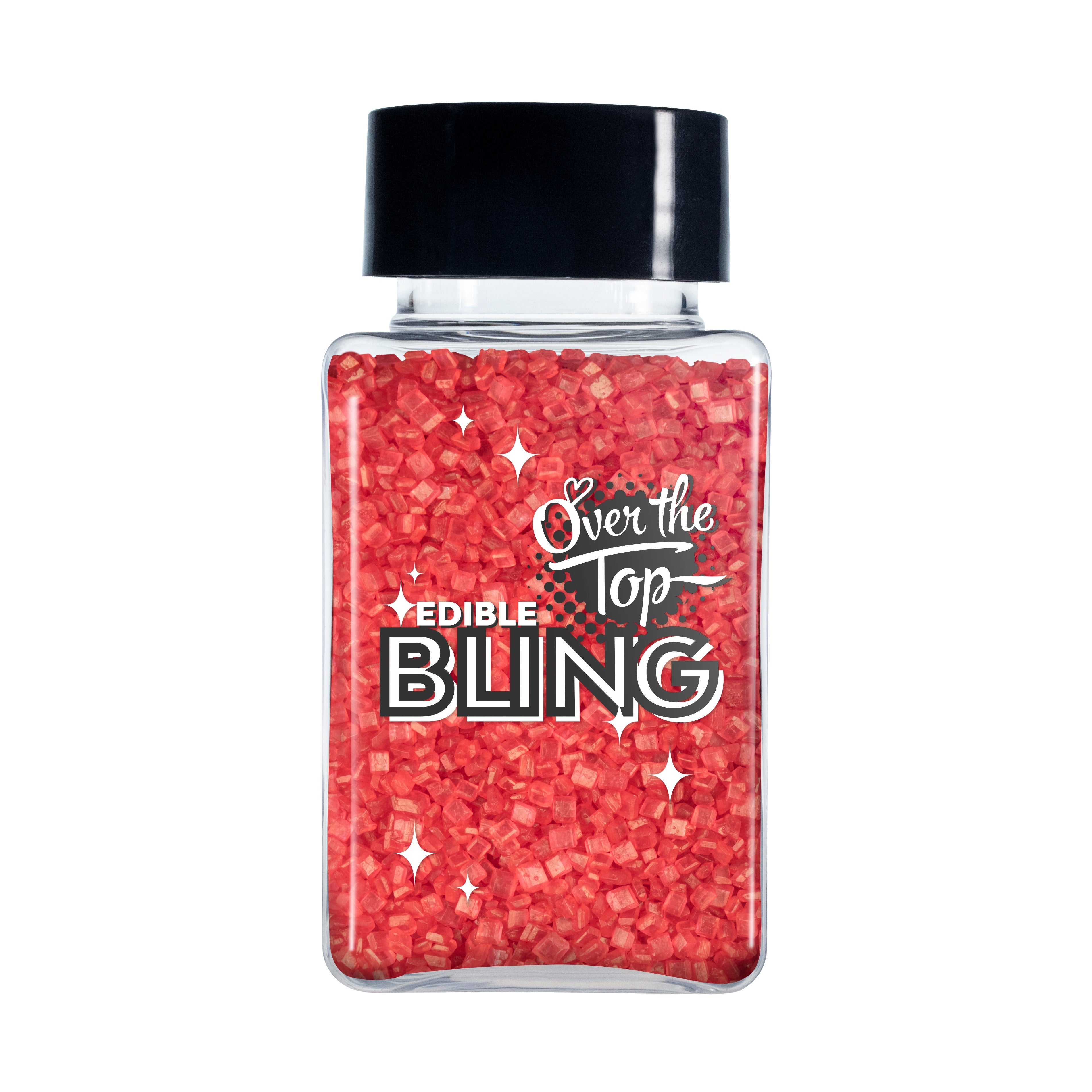 Over The Top Edible Bling Sanding Sugar - Red 80g