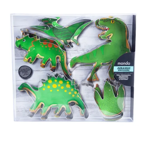 Mondo Jurassic Dinosaur Cookie Cutters - 5 Piece Set