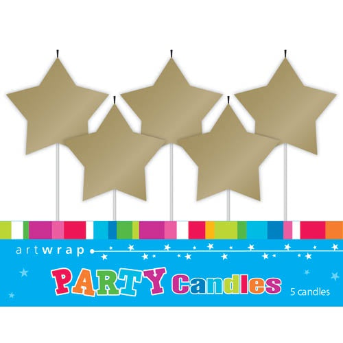 Gold Star - 5pk candles
