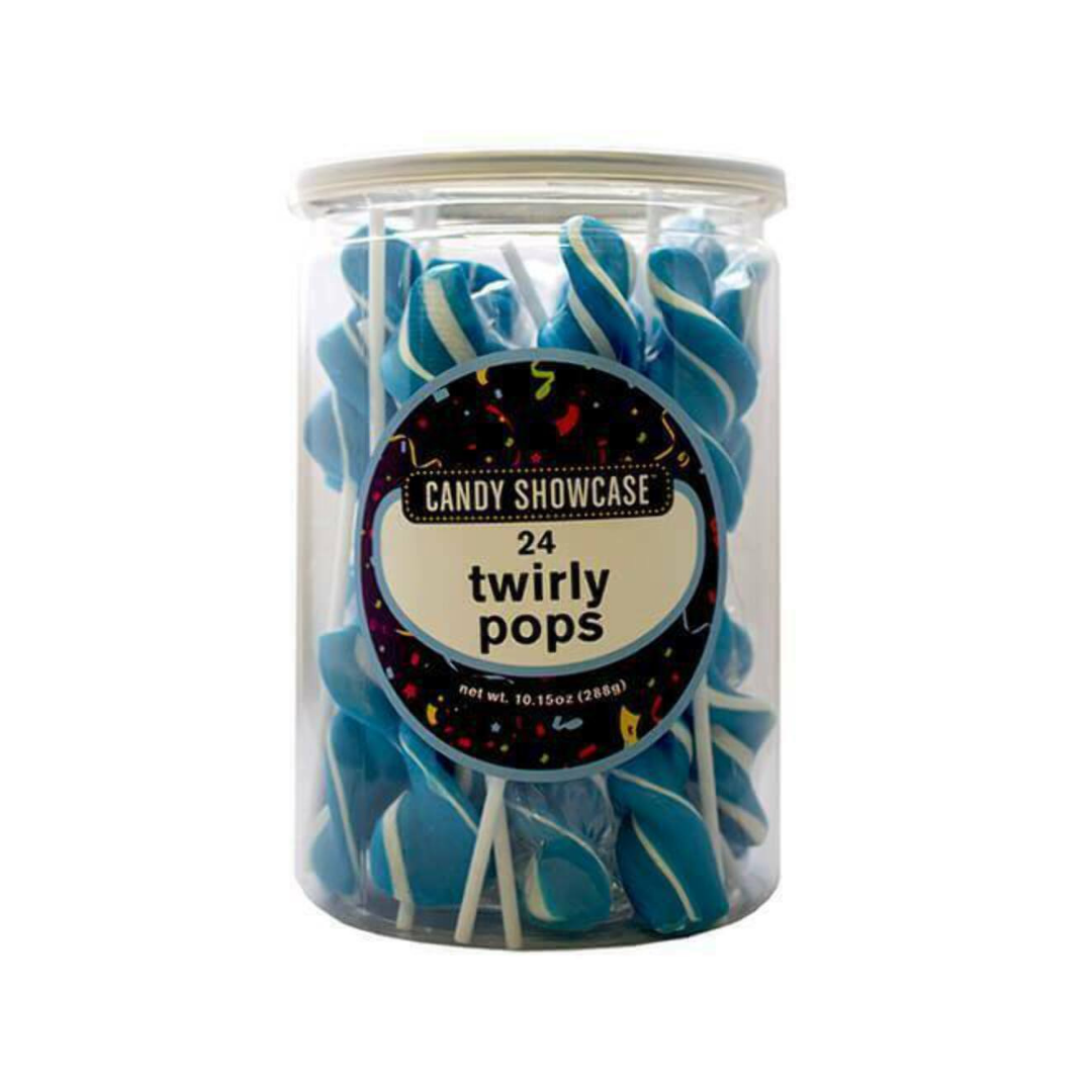 Lollipop - 12g - Twirly - Blue and White