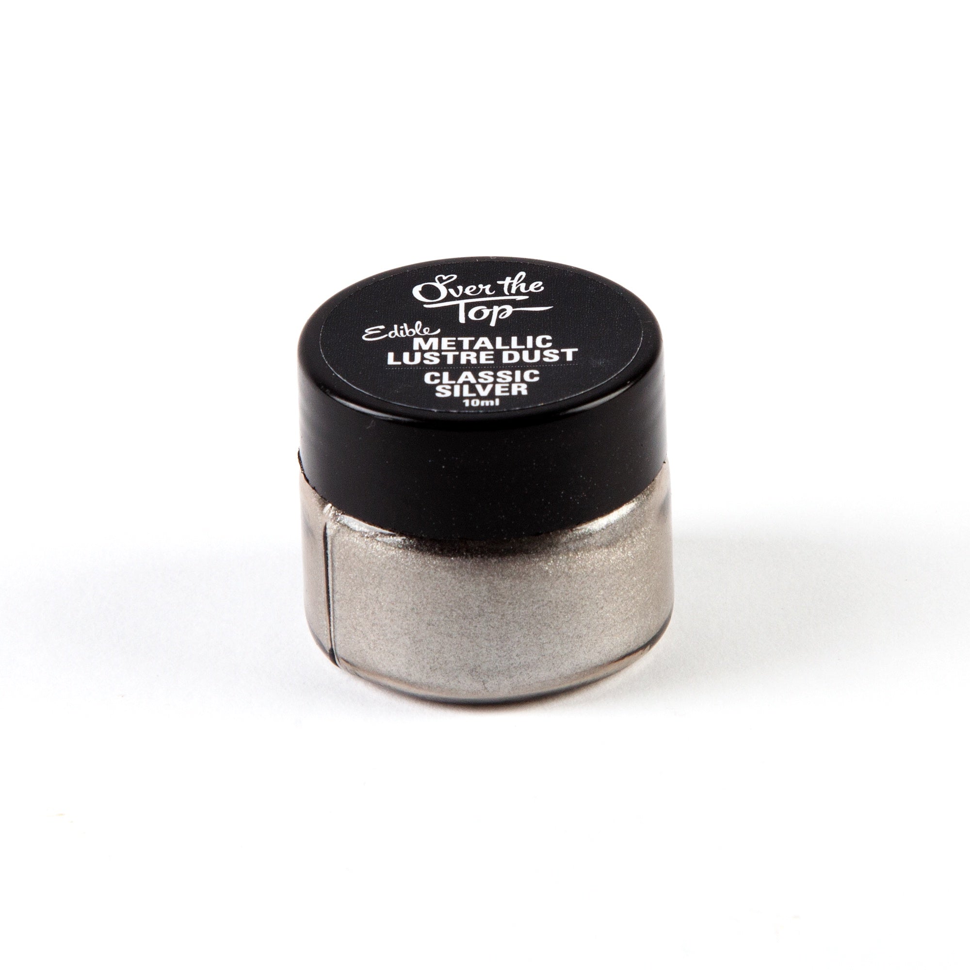 Over The Top Edible Lustre Dust - Classic Silver 10ml