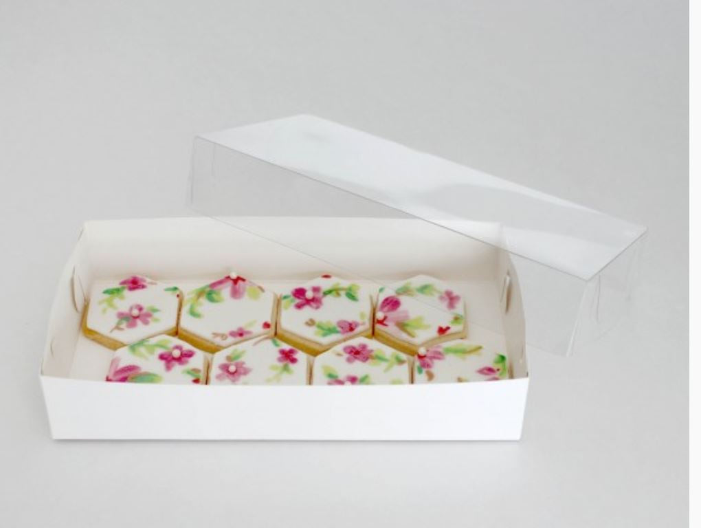 Loyal Clear Lid Biscuit Box  - 9" x 4.5" x 1.5" (22.5x11.5x4cm)