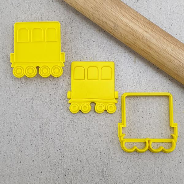 Custom Cookie Cutter Train Cutter and Embosser Set (Carriage Only)