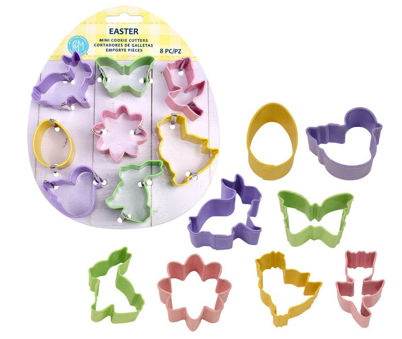 Mini Easter Cookie Cutter set -  Set 8 - Assorted Colours