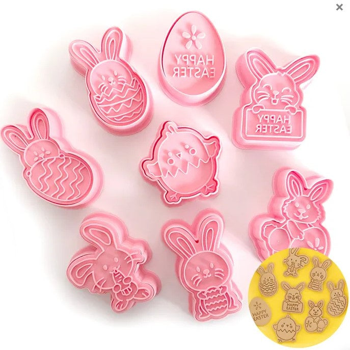 Easter Themed Cookie Cutters Set 8pc