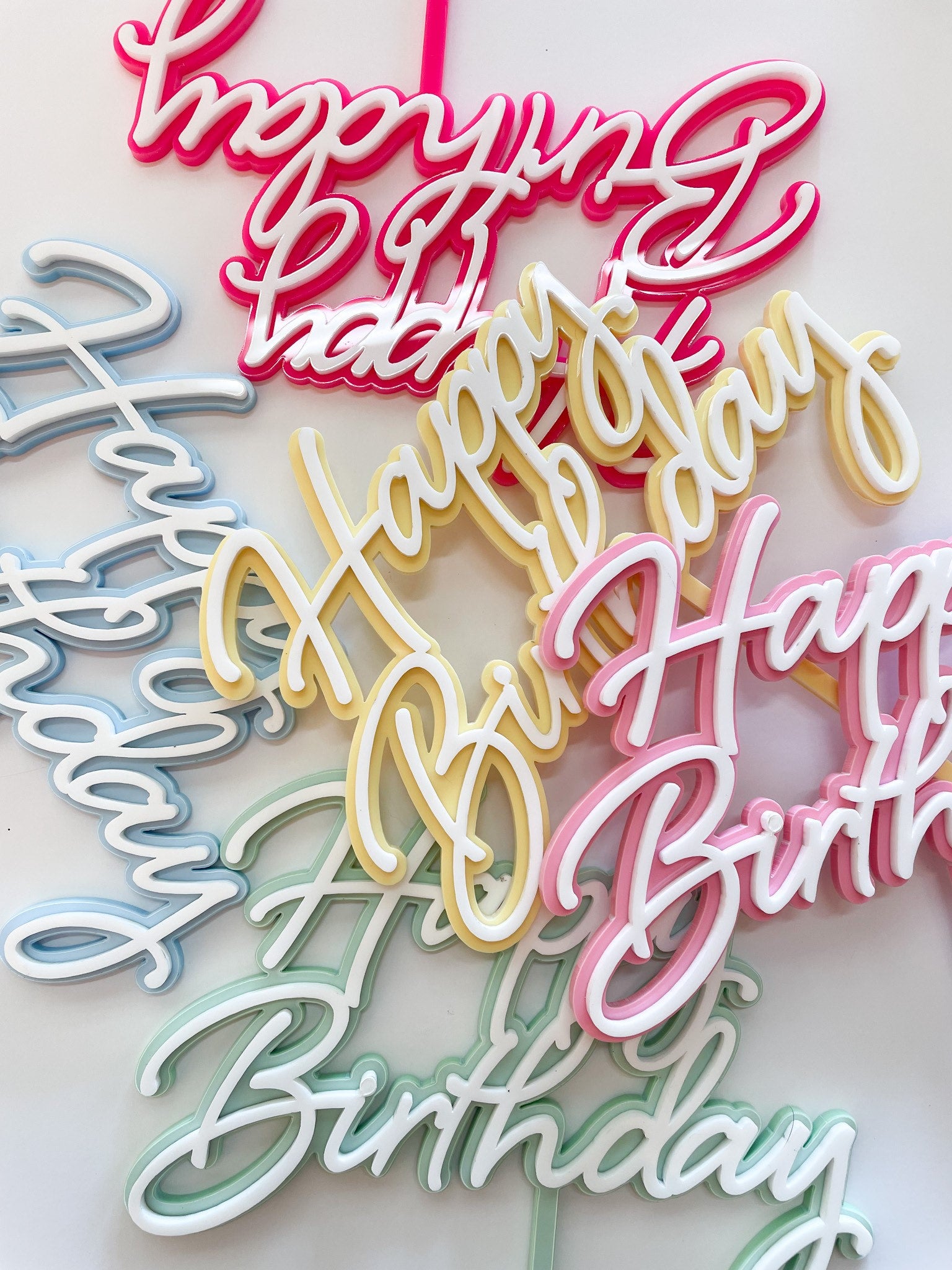 Happy Birthday Cake Topper - Shelby - Layered