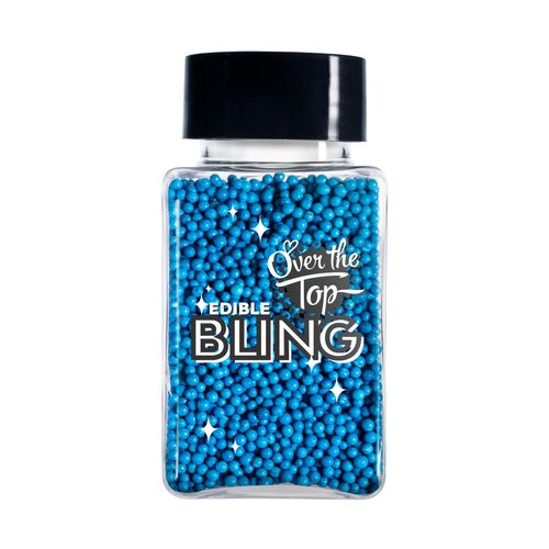 Over The Top Edible Bling Sprinkles - Non Pareils Blue 60g