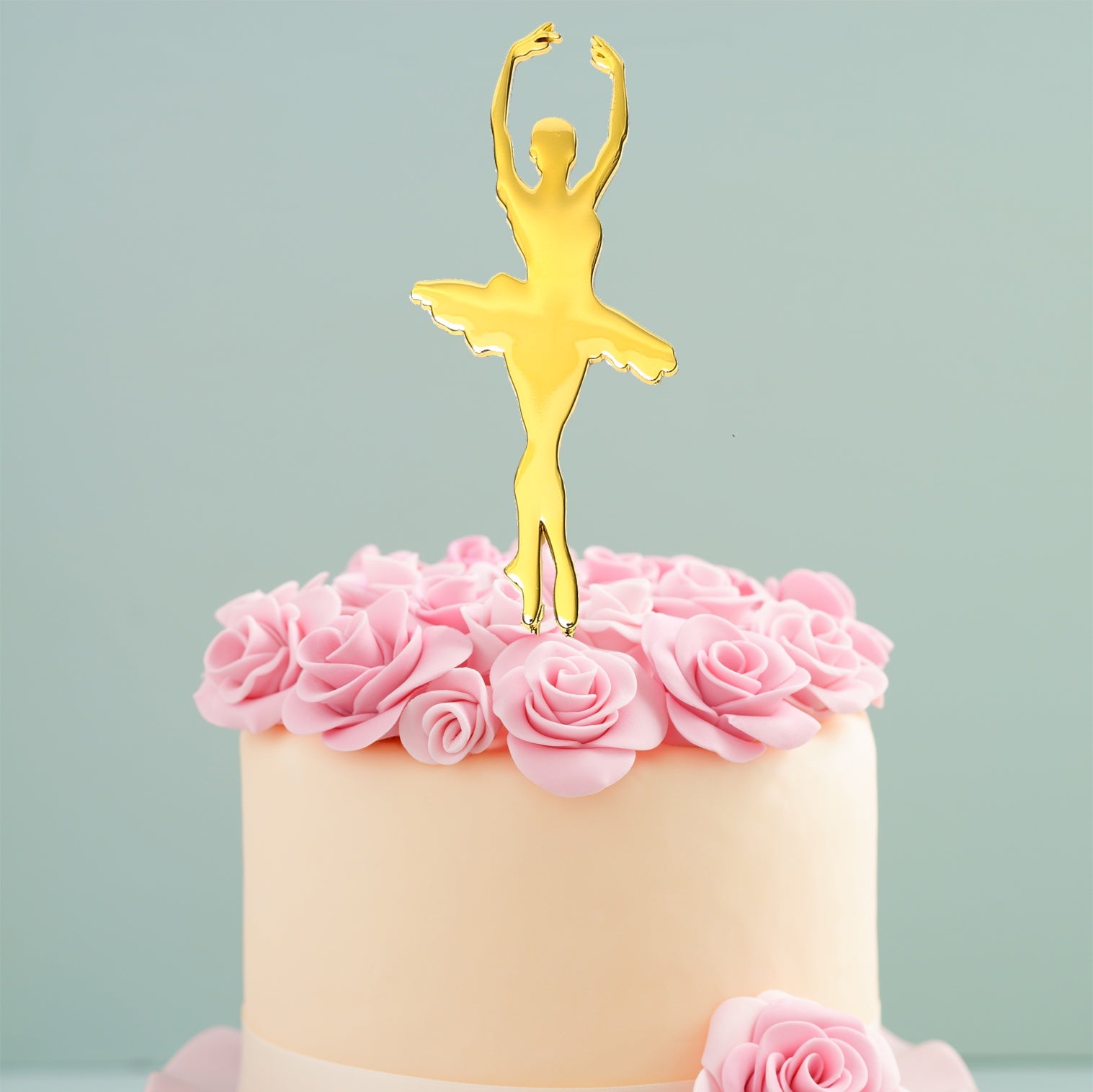 Ballerina Cake Topper - Gold Plated