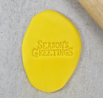 Custom Cookie Cutters Season's Greetings Embosser