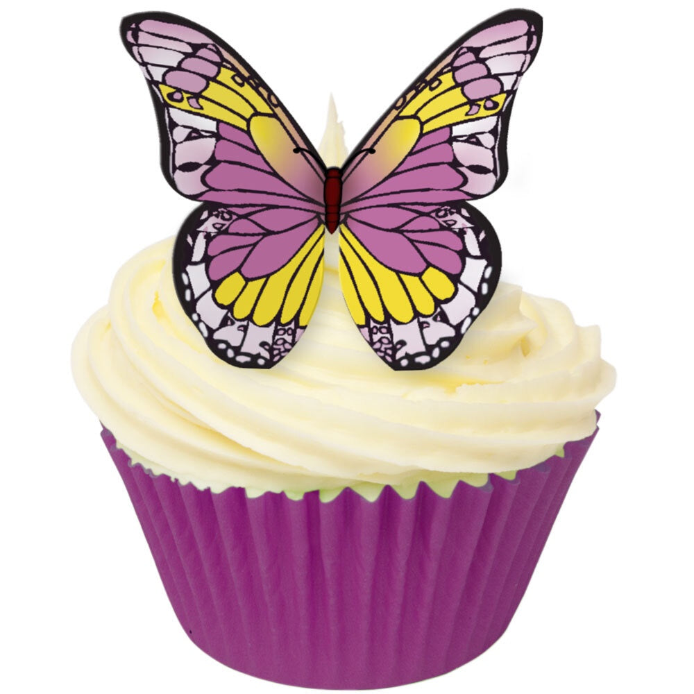 CDA Edible Butterflies Purple and Yellow
