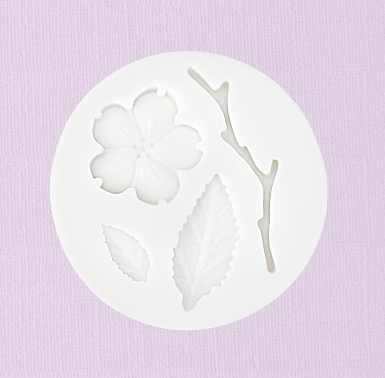 Caking it Up - Flower Twig & Leaves Silicone Mould