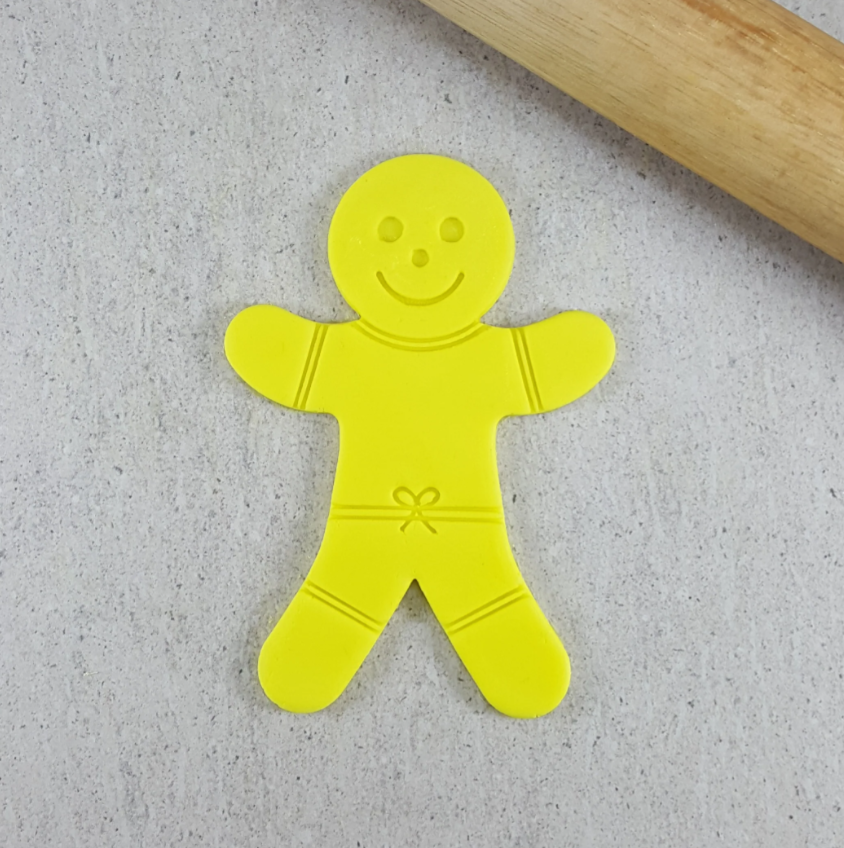 Custom Cookie Cutter Gingerbread Man with Clothes Cutter and Embosser Set