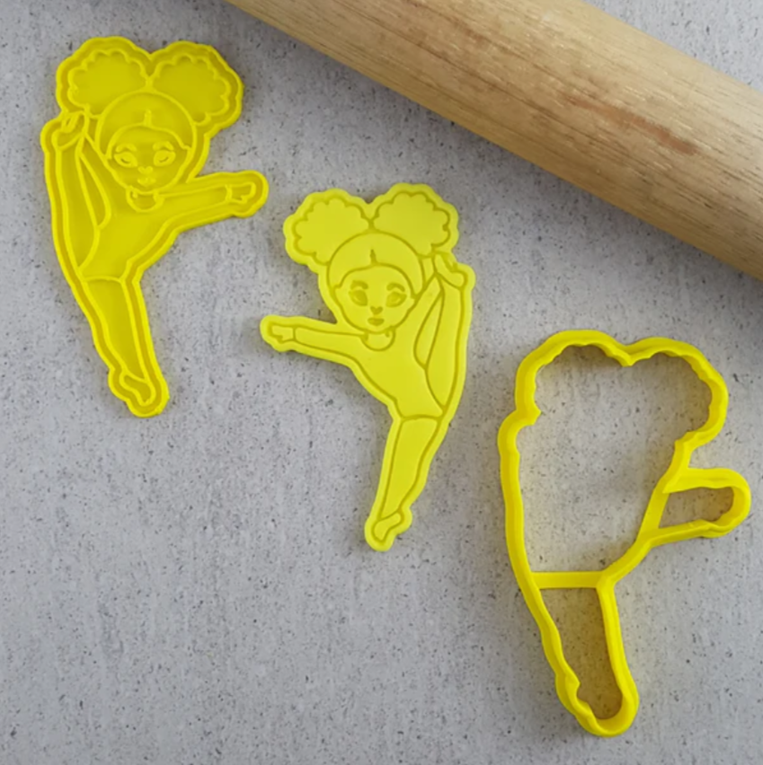 Custom Cookie Cutters Gymnastic A Cutter and Embosser