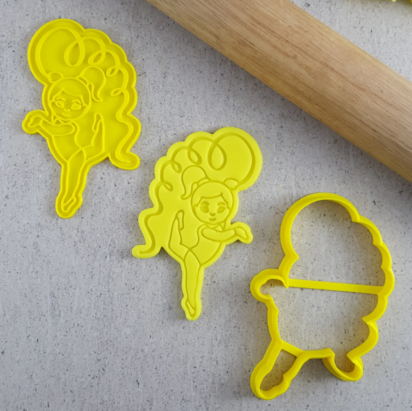 Custom Cookie Cutters Gymnastic C Cutter and Embosser