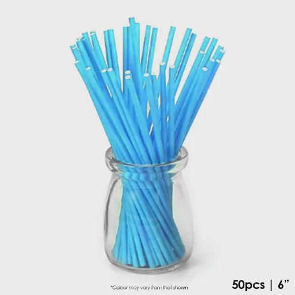 Lollipop Sticks Blue - Pack of 50