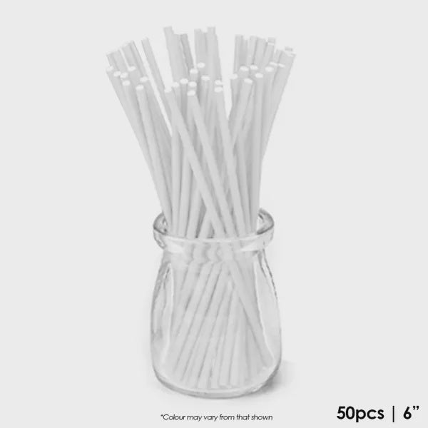 Lollipop Sticks White - Pack of 50