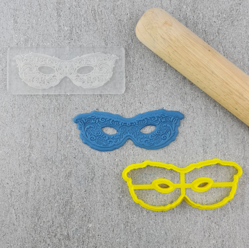 Custom Cookie Cutter Masquerade Cutter and Debosser Set