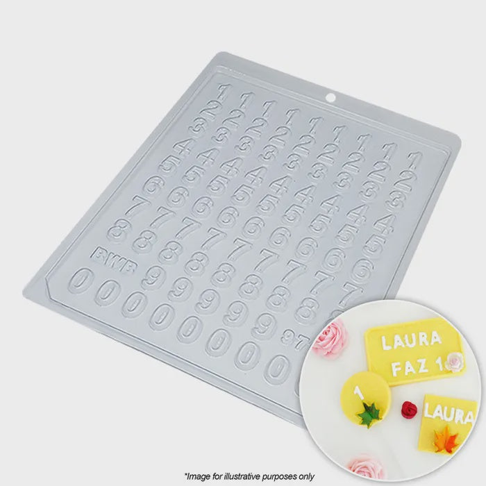 BWB Mini Numbers Chocolate Mould 1 Piece