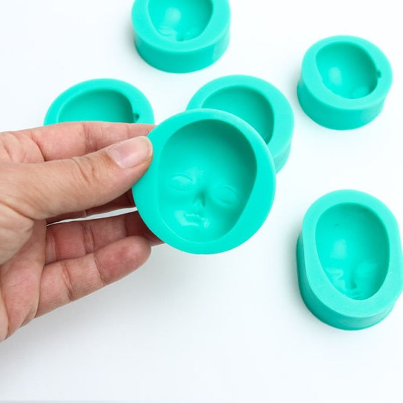 Silicone Mould Faces - (SET 2) - Set of 6