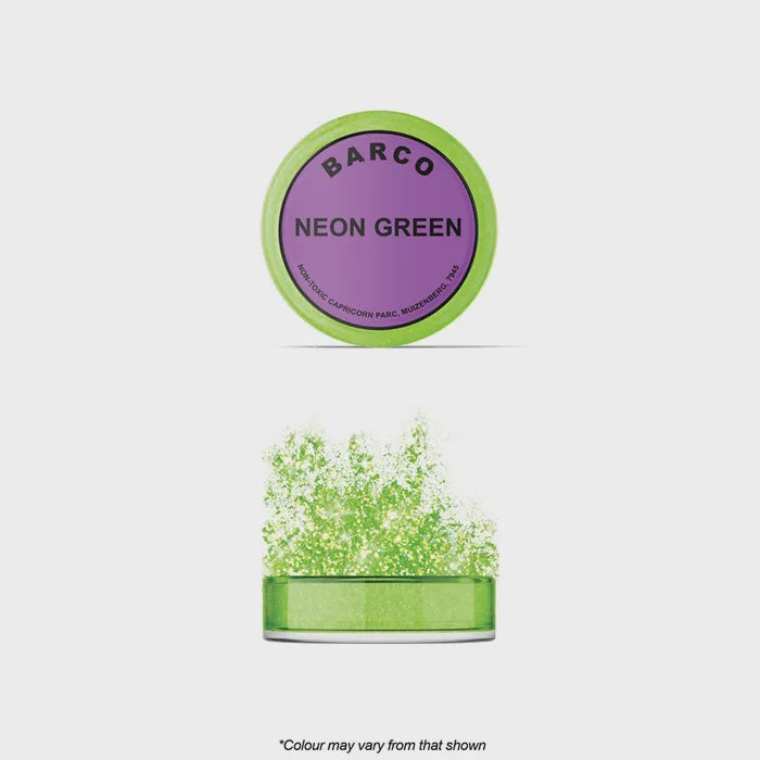 Barco Flitter Glitter Neon Green Non Toxic 10ml