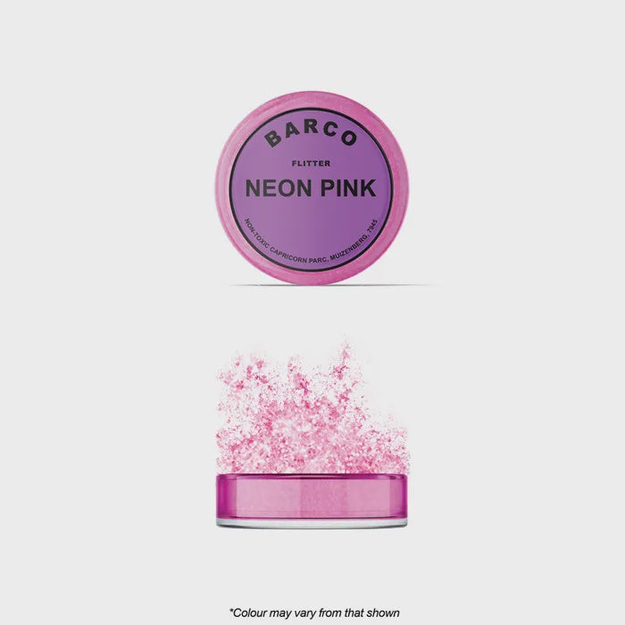 Barco Flitter Glitter Neon Pink Non Toxic 10ml