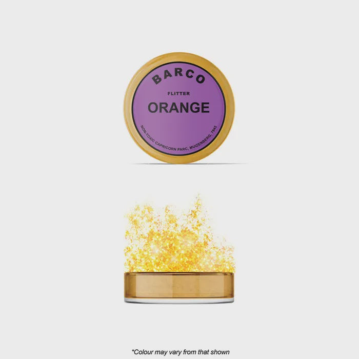 Barco Flitter Glitter Orange Non Toxic 10ml