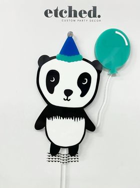 Etched Panda Cake Topper