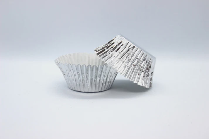 Cupcake Foil Cups 500 Pack - Large 550 Silver