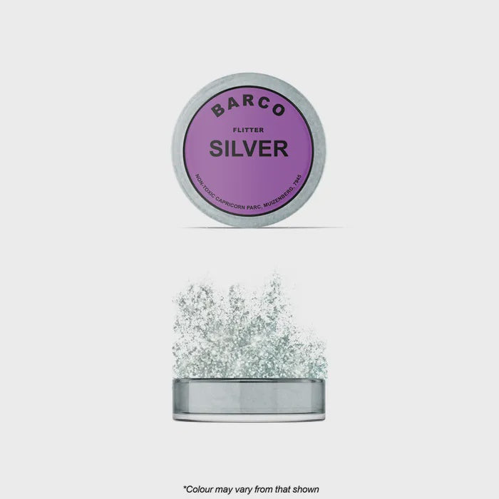 Barco Flitter Glitter Silver Non Toxic 10ml