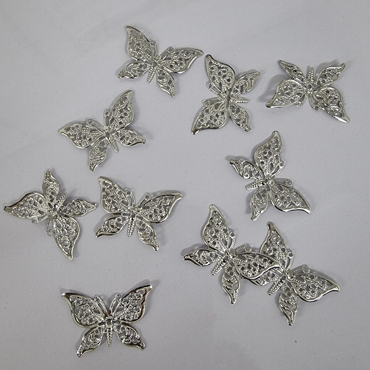 More Decos Butterflies Filigree - Silver