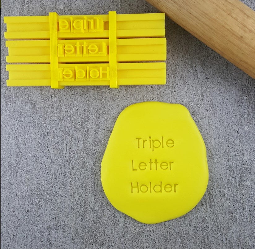 Custom Cookie Cutter Triple Letter Bar Holder
